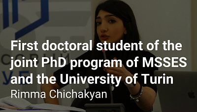 First doctoral student of the joint PhD program